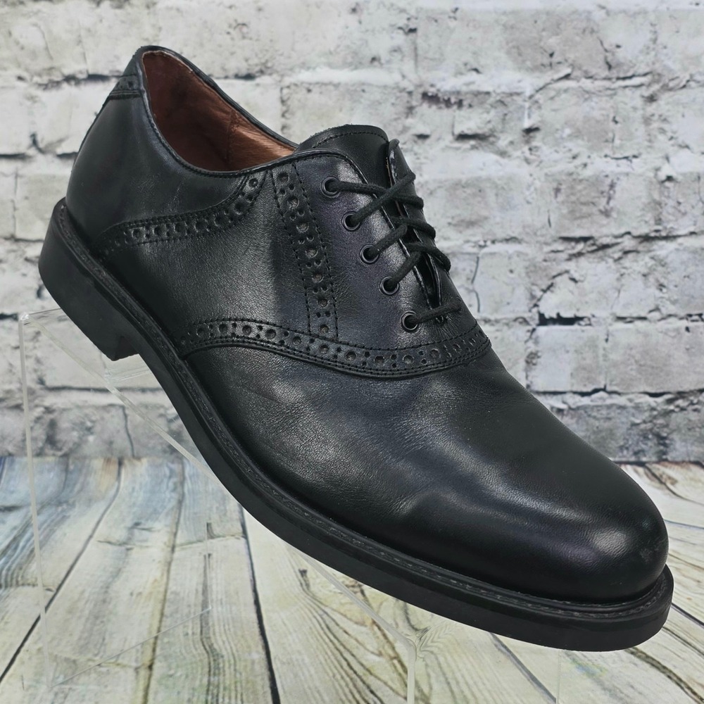 Johnston & Murphy Durst Saddle Oxford‎ Shoes Men's 11 M Black Leather 20-1259